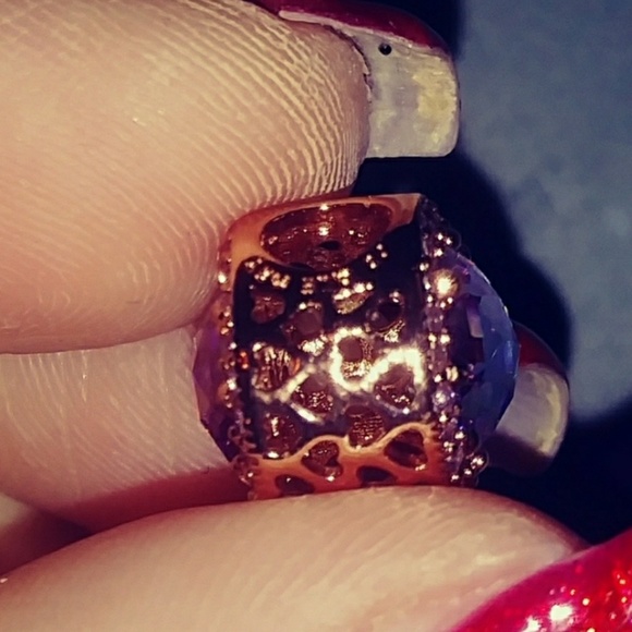 Pandora lavender rose gold radiant Hearts charm. - Picture 8 of 8